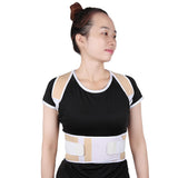 Magnetic Posture Corrector Back Shoulder Support Belt Brace M White