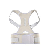 Magnetic Posture Corrector Back Shoulder Support Belt Brace XL White