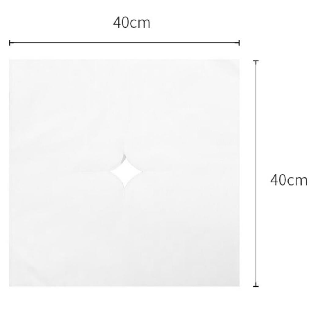 Disposable Non-woven Cloth Face Hole Table Cover Headrest Beauty Salon Accs White B