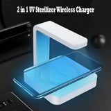 Maxbell 2 In 1 QI Wireless Fast Charger 10W Mobile Phone Sterilization UV Germicidal