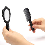 Vintage Portable Hand Held Vanity Hand Mirror Comb Set for Women Men Gifts