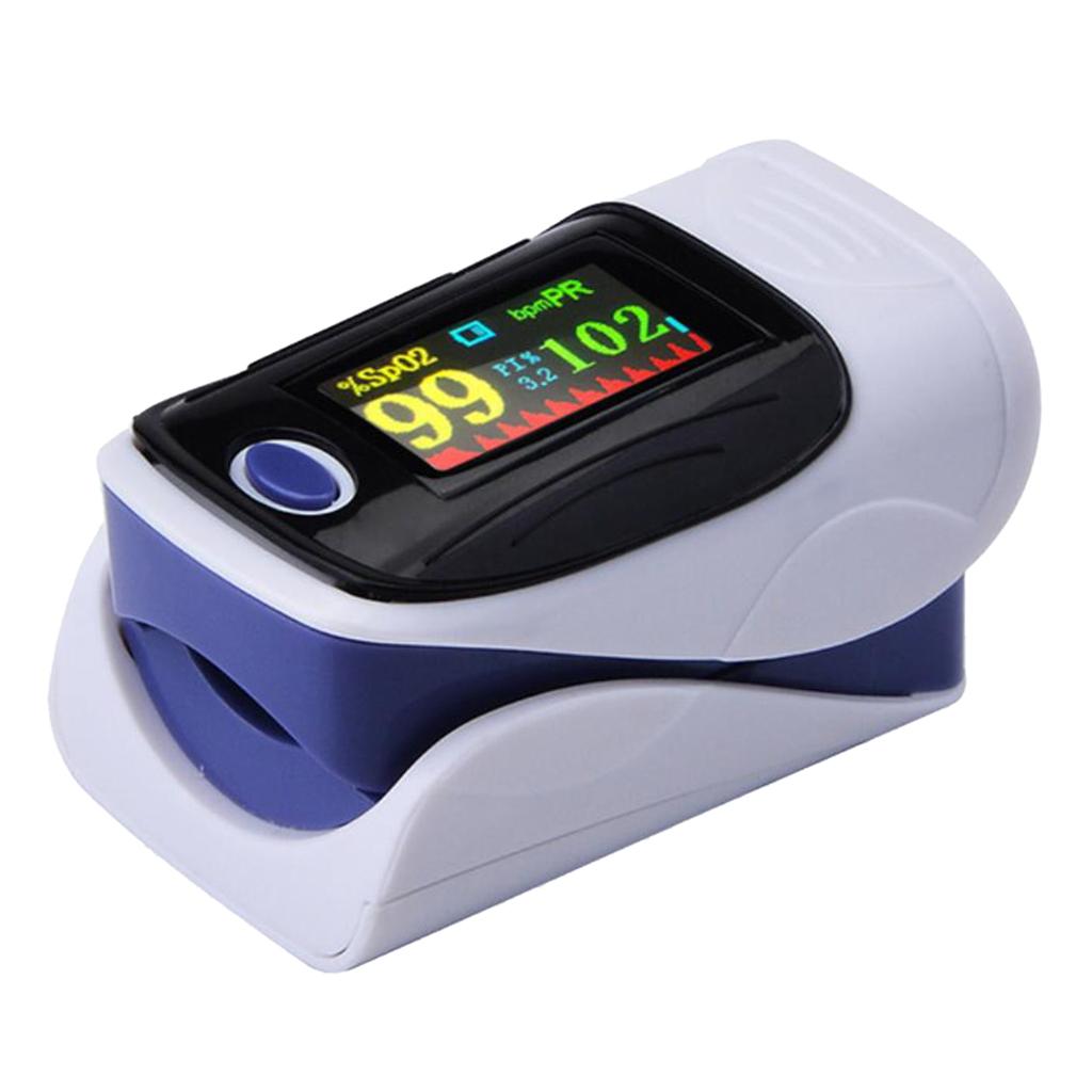 Finger Fingertip Pulse Oximeter Blood Oxygen Pulse Rate Monitor Purple