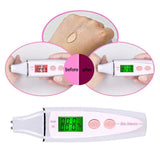 LCD Digital Skin Moisture / Oil Content Analyzer Facial Skin Care Tool Pink