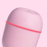 Mini Ultrasonic Humidifier 220ml Small Aroma Diffuser LED Light Pink
