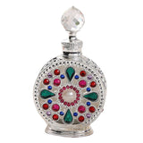 Diamond-studded Vintage Refillable Perfume Bottle 15ml Craftsmanship Silver