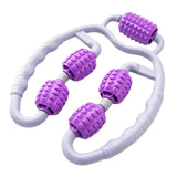 Fitness Roller Muscle Relaxer Massage Roller Ring Clip Purple
