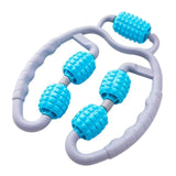 Fitness Roller Muscle Relaxer Massage Roller Ring Clip Blue