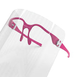 Face Shield Mask with Eye Glasses Clear Guard Protection Pink