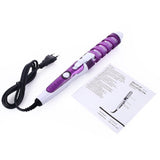 Conical Ceramic Hair Curling Iron Wand Electric Hair Iron EU purple