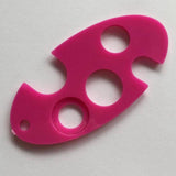 PVC Essential Oil Roller Ball Bottle Opener Key Tools Oval Rose Red