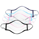 Reusable Face Mask Cover With Visible Transparent Clear Window White