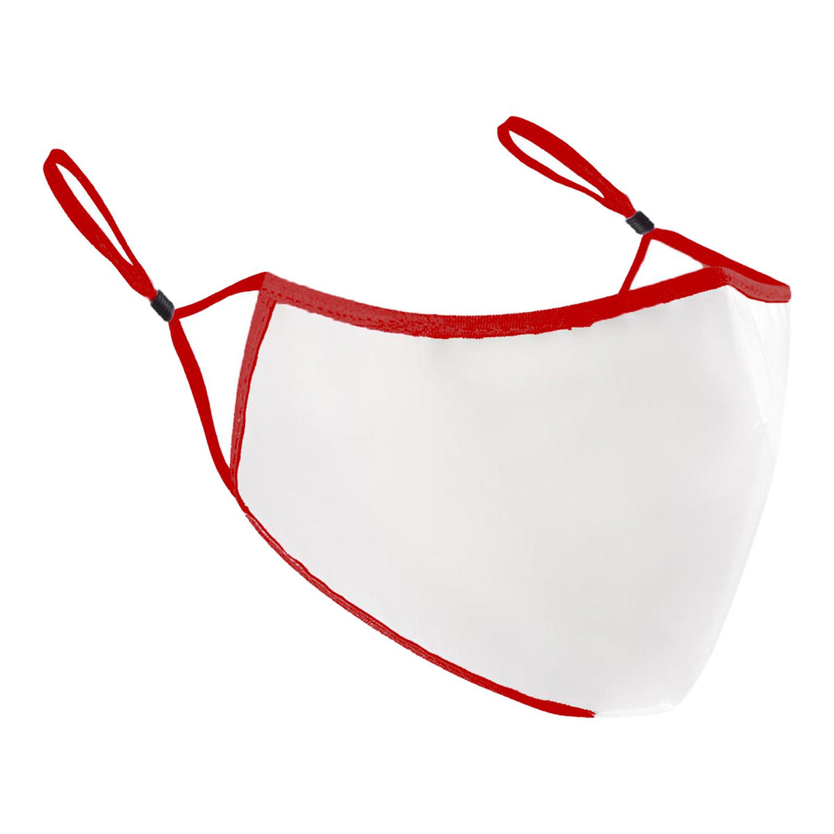 Reusable Face Mask Cover With Visible Transparent Clear Window Wine Red