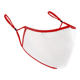 Reusable Face Mask Cover With Visible Transparent Clear Window Wine Red