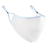 Reusable Face Mask Cover With Visible Transparent Clear Window Blue