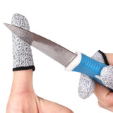 Maxbell  8pcs HPPE Finger Cots Cut Resistant Sleeves Covers Anti-Cut For A Full Glove