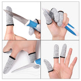 Maxbell  8pcs HPPE Finger Cots Cut Resistant Sleeves Covers Anti-Cut For A Full Glove