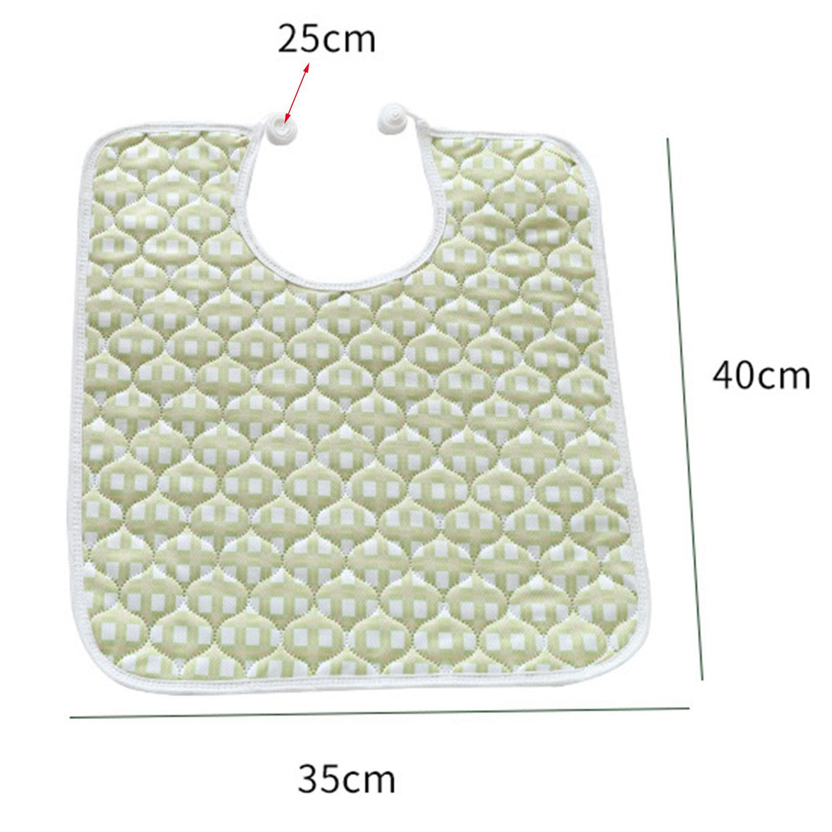 Adults Bibs w/ Adjustable Strap Clothing Protectors for Disabled Green
