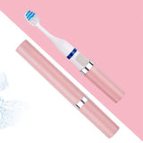 Powerful Sonic Toothbrush Removes More Plaque Waterproof + 3 Heads Pink