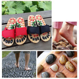 1 Pair Foot Massage Slipper Acupressure Foot Acupuncture Shoes Black 39-40