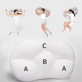 Maxbell Cloud-Shape Pillow Contour Sleep Memory Foam for Infant Neck Pain White