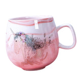 Maxbell Ceramic Coffee Mugs Large Handle for Men Women  Pink