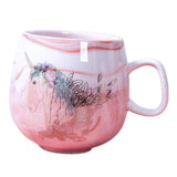 Maxbell Ceramic Coffee Mugs Large Handle for Men Women  Pink