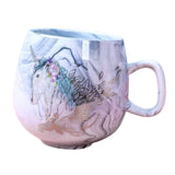 Maxbell Ceramic Coffee Mugs Large Handle for Men Women  Blue