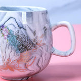 Maxbell Ceramic Coffee Mugs Large Handle for Men Women  Blue