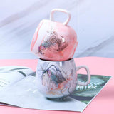 Maxbell Ceramic Coffee Mugs Large Handle for Men Women  Blue