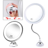 10X Magnifying Makeup Mirror Magnification LED Light Cosmetic Mirror Style 1
