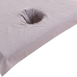 Cotton SPA Half Table Cover Beauty Salon Bed Face Hole Towel Purple Grey