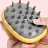 Handheld Shower Hair Scalp Shampoo Massager Brush Head Scrubber Salon Yellow