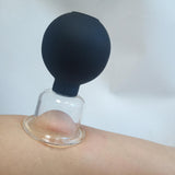 4Pcs Facial Cupping Therapy Massage Vacuum Suction Glass Cups Black