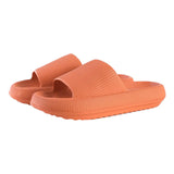 Super Soft Unisex Home Slippers Shoes Non-slip Open Toe House Shower Sandals Orange 36-37