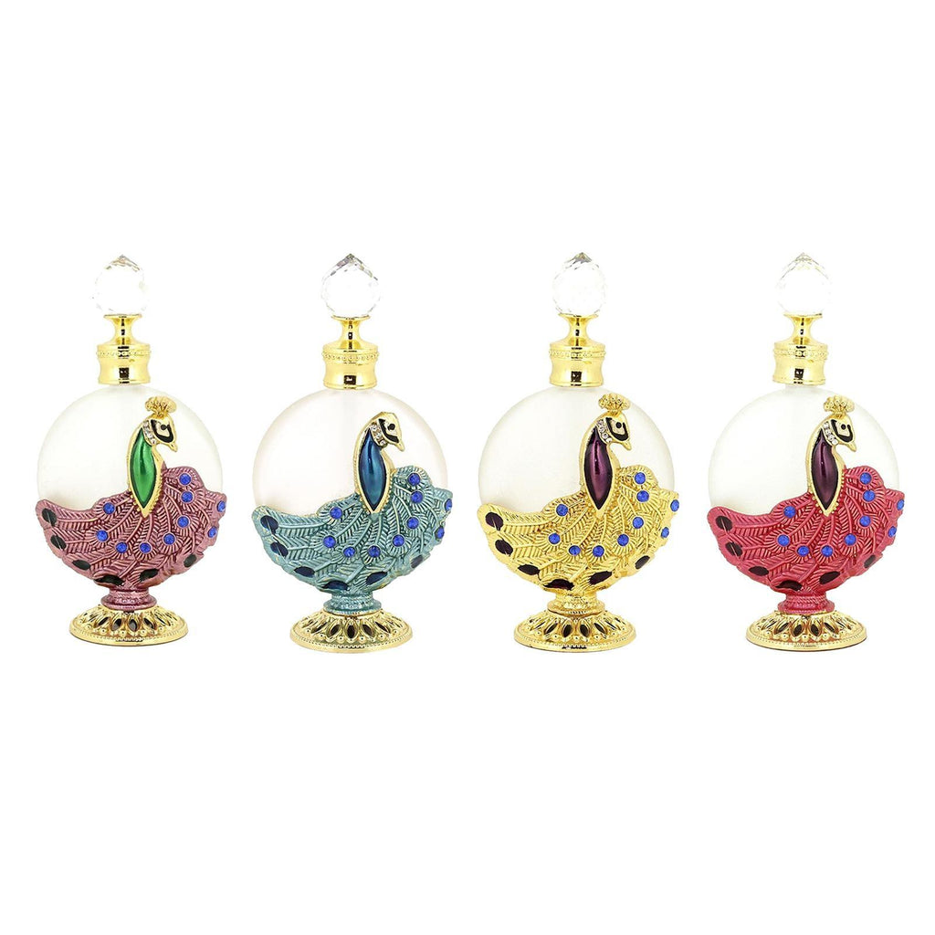 Maxbell Mini Glass Refillable Perfume Bottle 30ml Easy to Use Peacock Style Red - Aladdin Shoppers