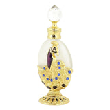 Maxbell Mini Glass Refillable Perfume Bottle 30ml Easy to Use Peacock Style Gold - Aladdin Shoppers