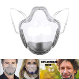 Clear Face Mask Cover Transparent Face Shield Reusable with Breathing Valve Grey