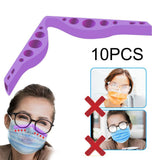 10x Inner Anti Fog Nose Bridge Pads Clip Strips Silicone Inner Purple