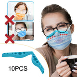 10x Inner Anti Fog Nose Bridge Pads Clip Strips Silicone Inner Blue