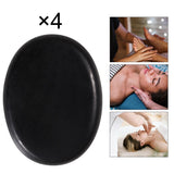 4 Pcs Professional Large Massage Stone Set Basalt Hot Rocks Stones Relaxing 6x8x1.8cm