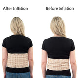 Adjustable Lumbar Inflatable Traction Belt Back Brace Khaki Size M