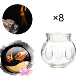 Professional 8pcs Glass Cupping Therapy Set Jars Glass Fire Cupping No.5