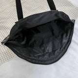 Large Capacity Ladies Canvas Tote Bag Female Fashion Shopping Bag Black L