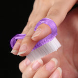 5pcs/set Nail Brush Kids Brushes for DIY Nail Art Foot Nail Cleaner Purple
