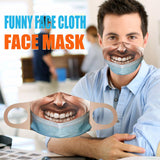 Creativity 3D Print Funny Bandit Prank Face Mask Masque Mouth Cover Adults A