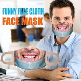 Creativity 3D Print Funny Bandit Prank Face Mask Masque Mouth Cover Adults B