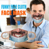 Creativity 3D Print Funny Bandit Prank Face Mask Masque Mouth Cover Adults C