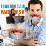 Creativity 3D Print Funny Bandit Prank Face Mask Masque Mouth Cover Adults E