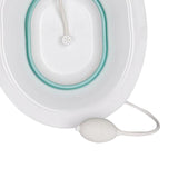 Sitz Bath Toilet Bidet Tub with Flusher for Postpartum Care White Green