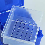 Maxbell Thermometer Disinfection Box Portable Organizer for Mercury Thermometer Blue